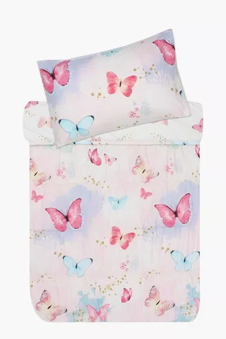 Microfibre Butterfly Comforter Set