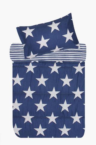 Microfibre Stars Comforter Set