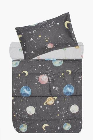 Microfibre Space Reversible Comforter Set