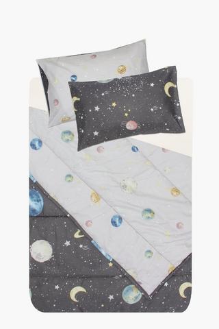 Microfibre Space Reversible Comforter Set