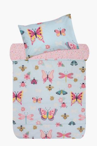 Polycotton Butterfly Comforter Set