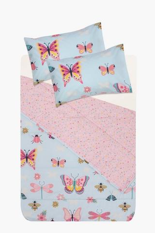 Polycotton Butterfly Comforter Set