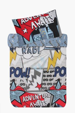 Polycotton Superhero Reversible Comforter Set