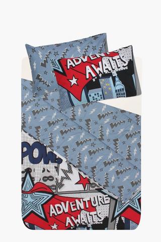 Polycotton Superhero Reversible Comforter Set