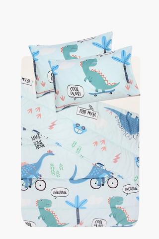 Microfibre Dino Comforter Set