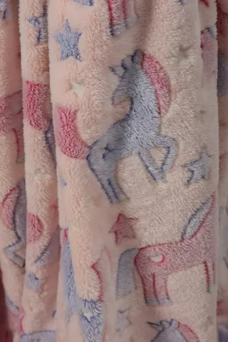 Super Plush Unicorn Kids Blanket, 125x150cm