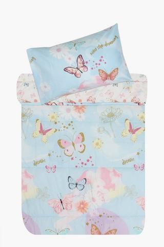 Microfibre Butterfly Comforter Set