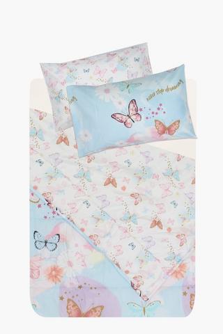 Microfibre Butterfly Comforter Set