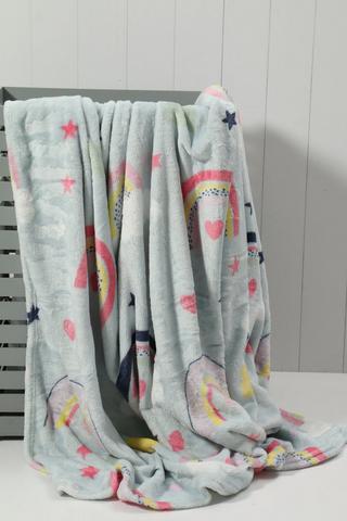 Super Plush Rainbow Blanket, 150x180cm