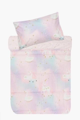 Microfibre Swan Reversible Comforter Set