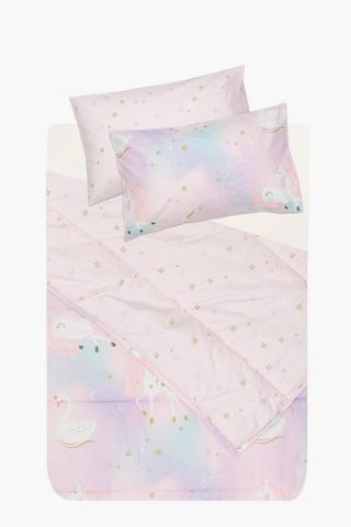 Microfibre Swan Reversible Comforter Set