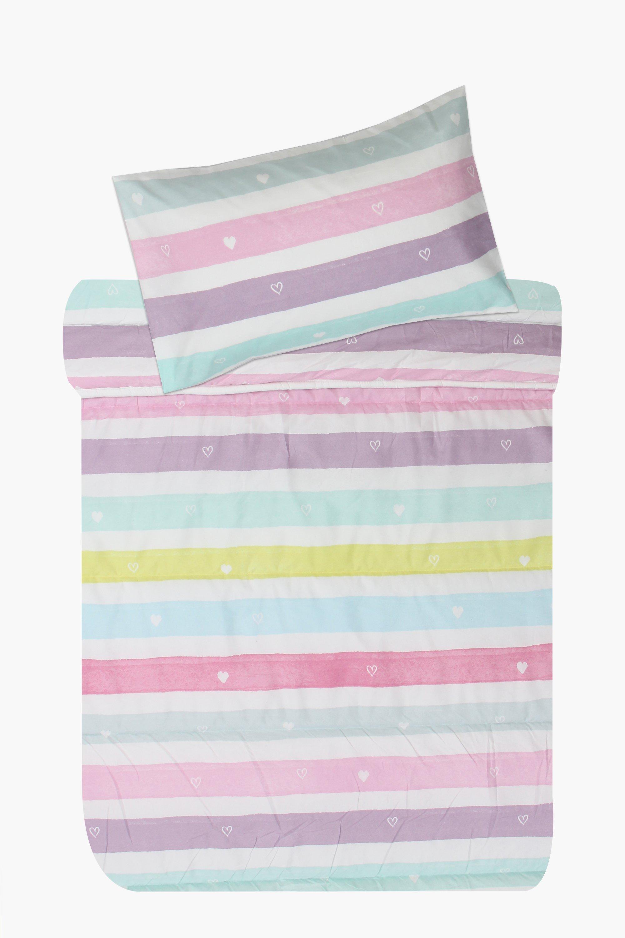 Microfibre Rainbow Love Comforter Set