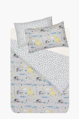 Microfibre Animal Comforter Set