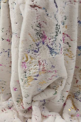 Faux Fur Marble Hologram Blanket 125x150cm