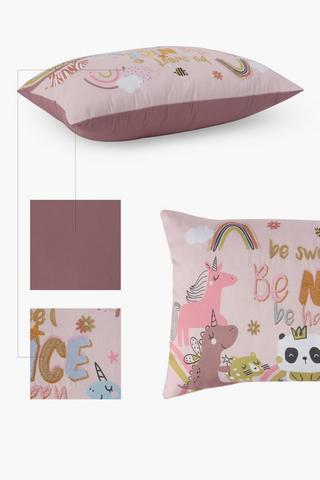 Be Happy Pillowcase, 30x50cm