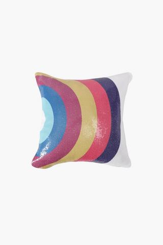 Rainbow Sequin Scatter Cushion, 40x40cm