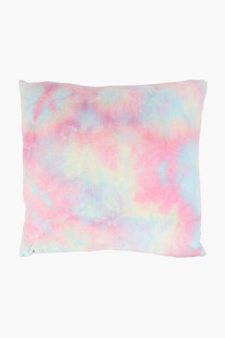 Faux Fur Rainbow Floor Pillow 100x100cm