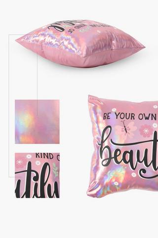 Iridescent Girl Power Scatter Cushion 40x40cm