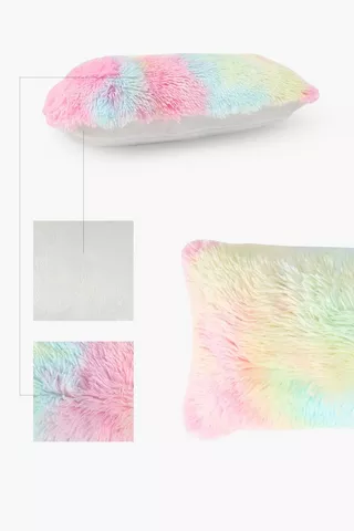 Faux Fur Marshmallow Scatter Cushion 30x80cm