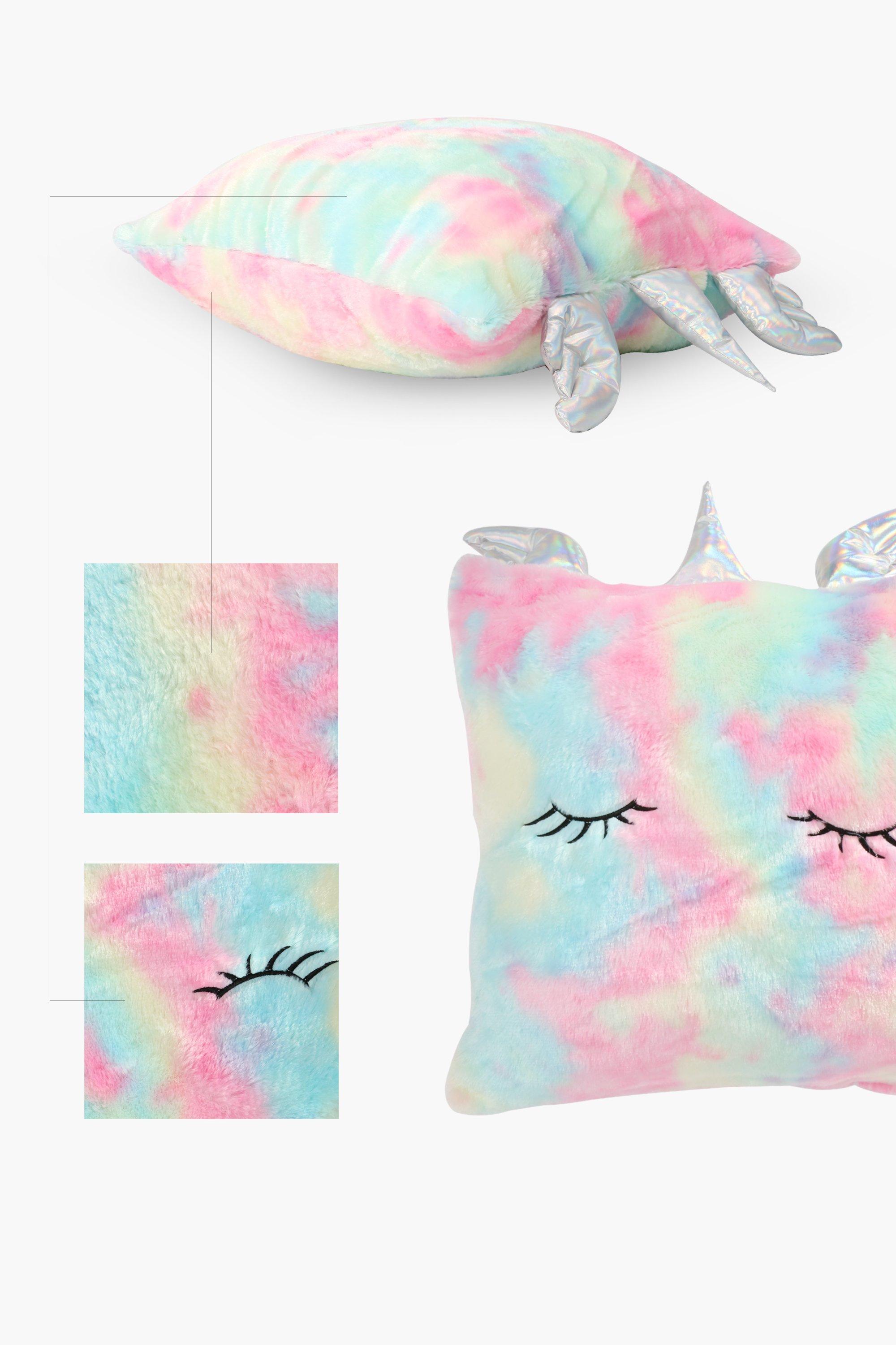 3d Faux Fur Marshmallow Unicorn Cushion 60x60cm