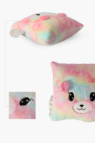 3d Rainbow Unicorn Scatter Cushion 60x60cm
