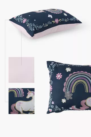 Unicorn Floral Scatter Cushion 30x50cm