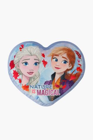 Frozen Heart Shaped Scatter Cushion 37x27cm
