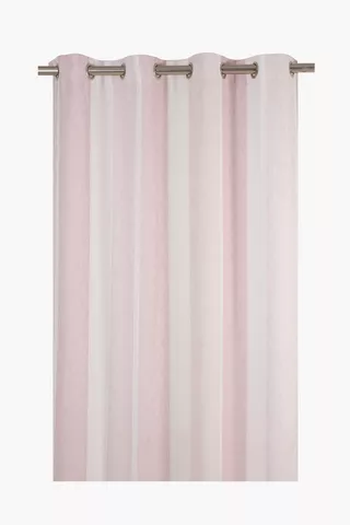 Linen Eyelet Stripe Curtain 140x225cm