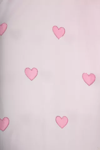 Embroidered Sequin Heart Voile Curtain, 230x218cm