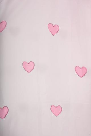 Embroidered Sequin Heart Voile Curtain, 230x218cm