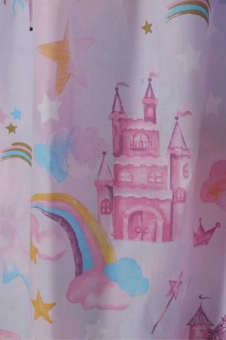 Polycotton Castle Unicorn Taped Curtain, 230x218cm
