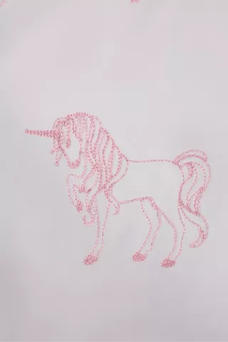 Embroidered Sequin Unicorn Voile, 230x218cm