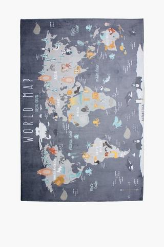 Worldmap Rug, 120x180cm