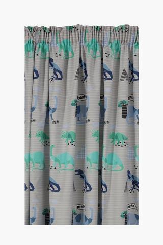 Geometric Dino Curtain, 230x218cm