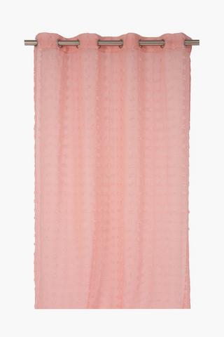 Tufted Sheer Eyelet Curtain, 140x225cm