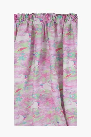 Glow Unicorn Taped Curtain, 230x218cm