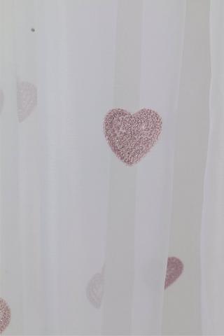 Printed Glitter Heart Sheer Curtain 230x218cm