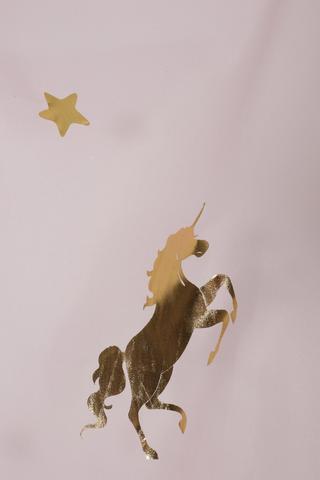 Printed Shine Unicorn Sheer Taped Curtain 230x218cm