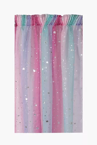 Ombre Star Sheer Taped Curtain 230x218cm