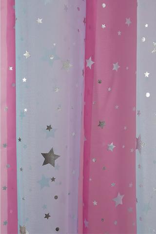 Ombre Star Sheer Taped Curtain 230x218cm