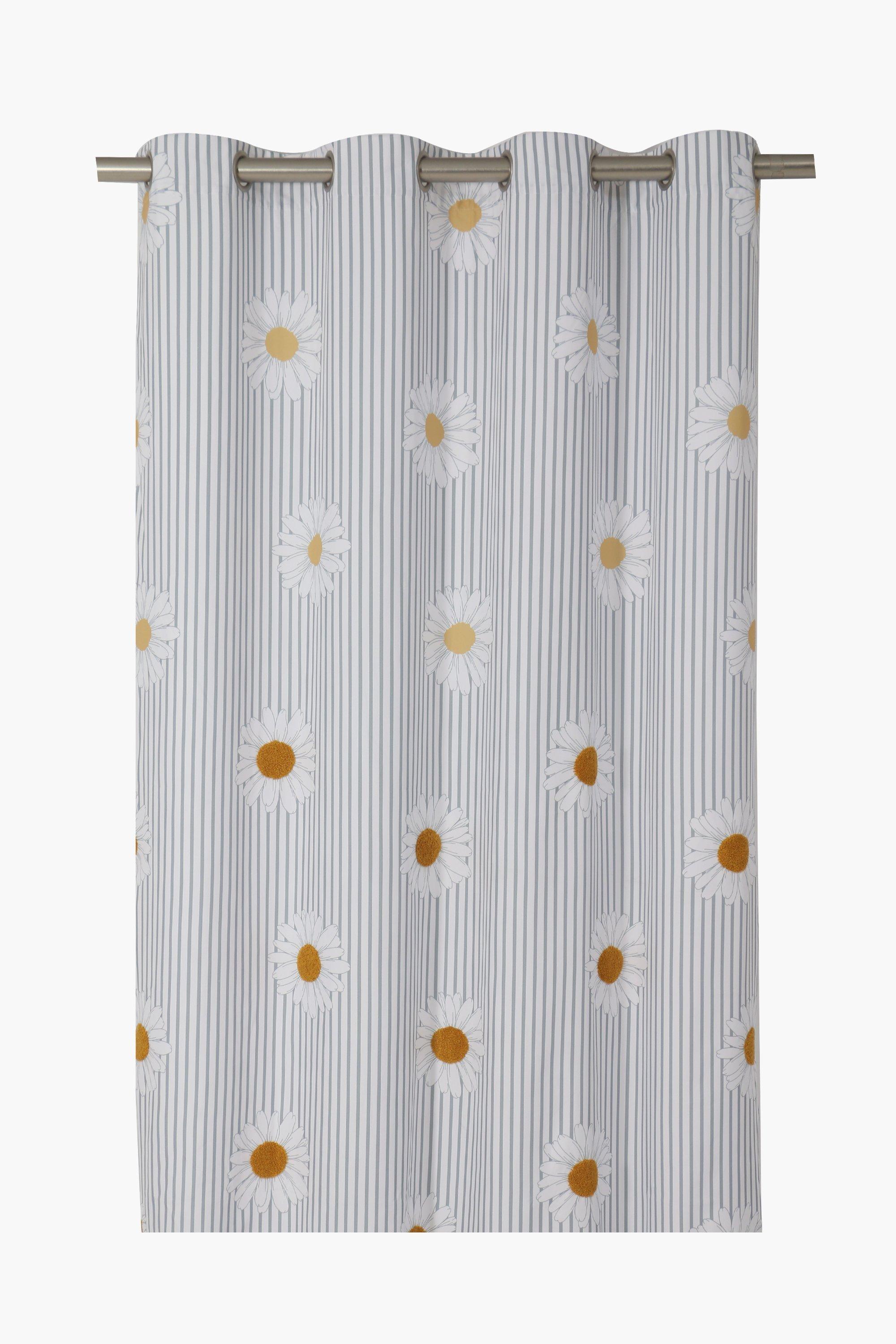Printed Stripe Daisy Eyelet Curtain 140x225cm