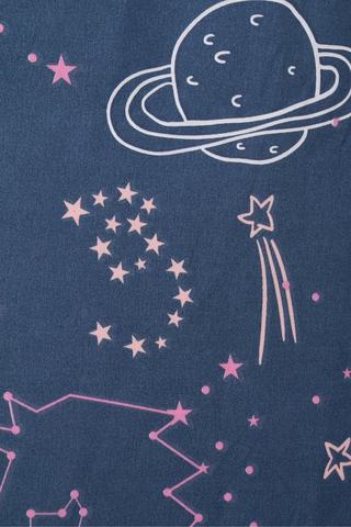 Microfibre Glow Cosmos Eyelet Curtain, 230x218cm