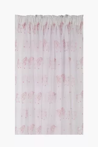 Embroidered Unicorn Voile Curtain, 230x218cm