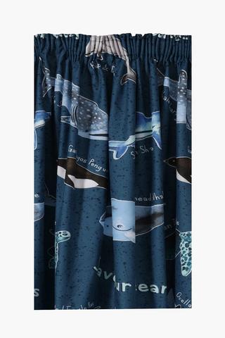 Glow Ocean Taped Curtain, 230x218cm