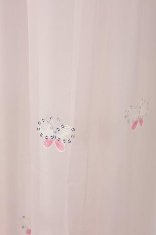 Embroidered Butterfly Sheer Taped Curtain, 230x218cm