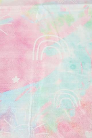 Plastic Covered Tie-dye Table Cloth