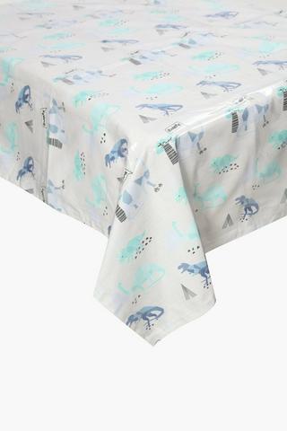 Plastic Covered Dino Table Cloth