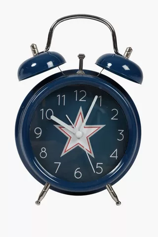 Twin Bell Star Clock