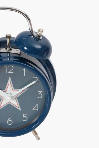 Twin Bell Star Clock