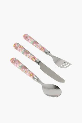 3 Piece Metal Bunny Cutlery Set
